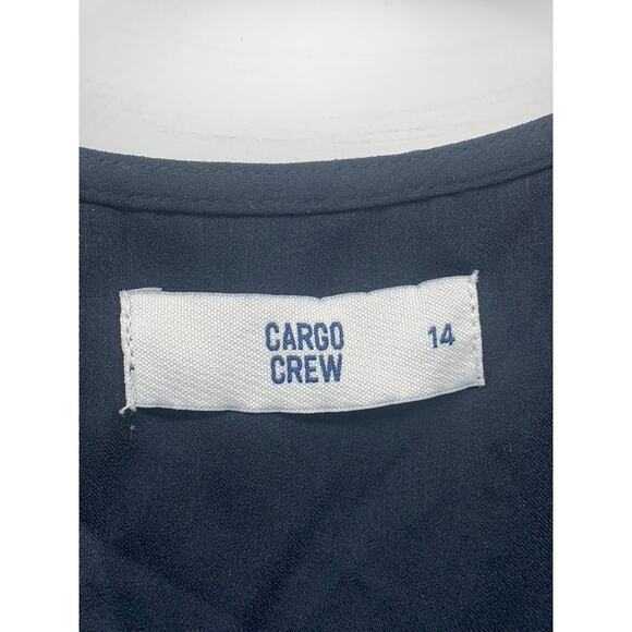 CARGO CREW Women's Navy Solid Half-Button Short Sleeve Uniform Shirt SZ 14(US10) - Picture 8 of 12